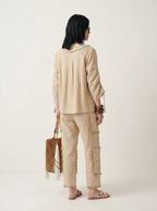 Khaki Jute Co-ord