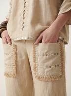 Khaki Jute Co-ord