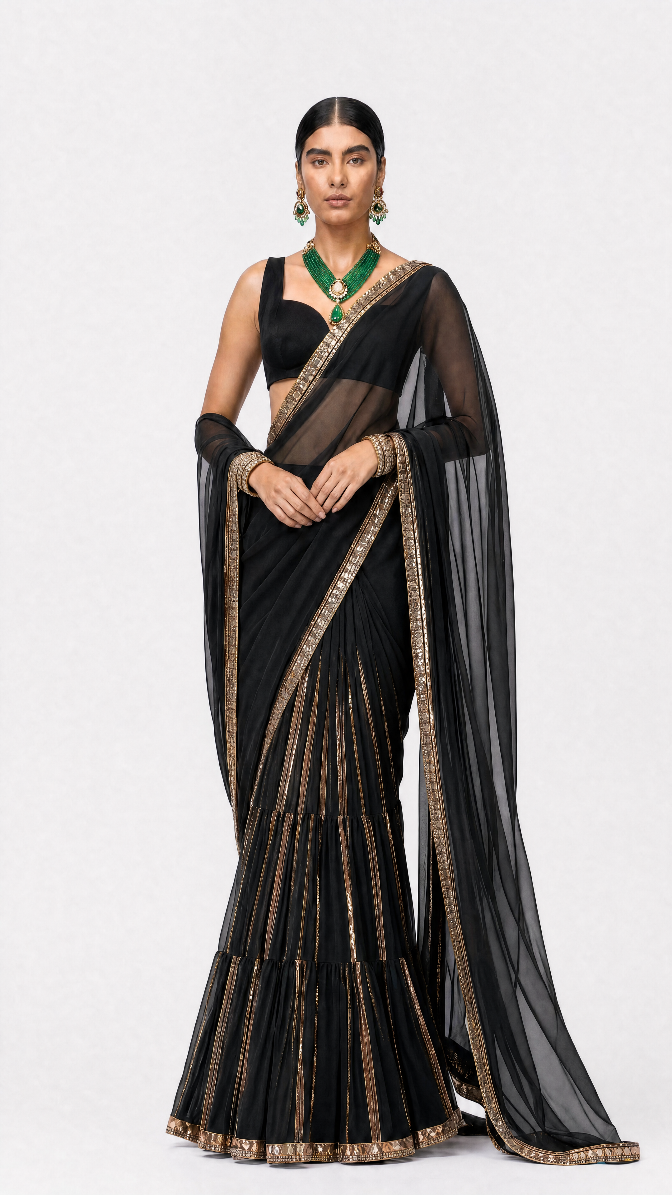 Noir Gota Saree