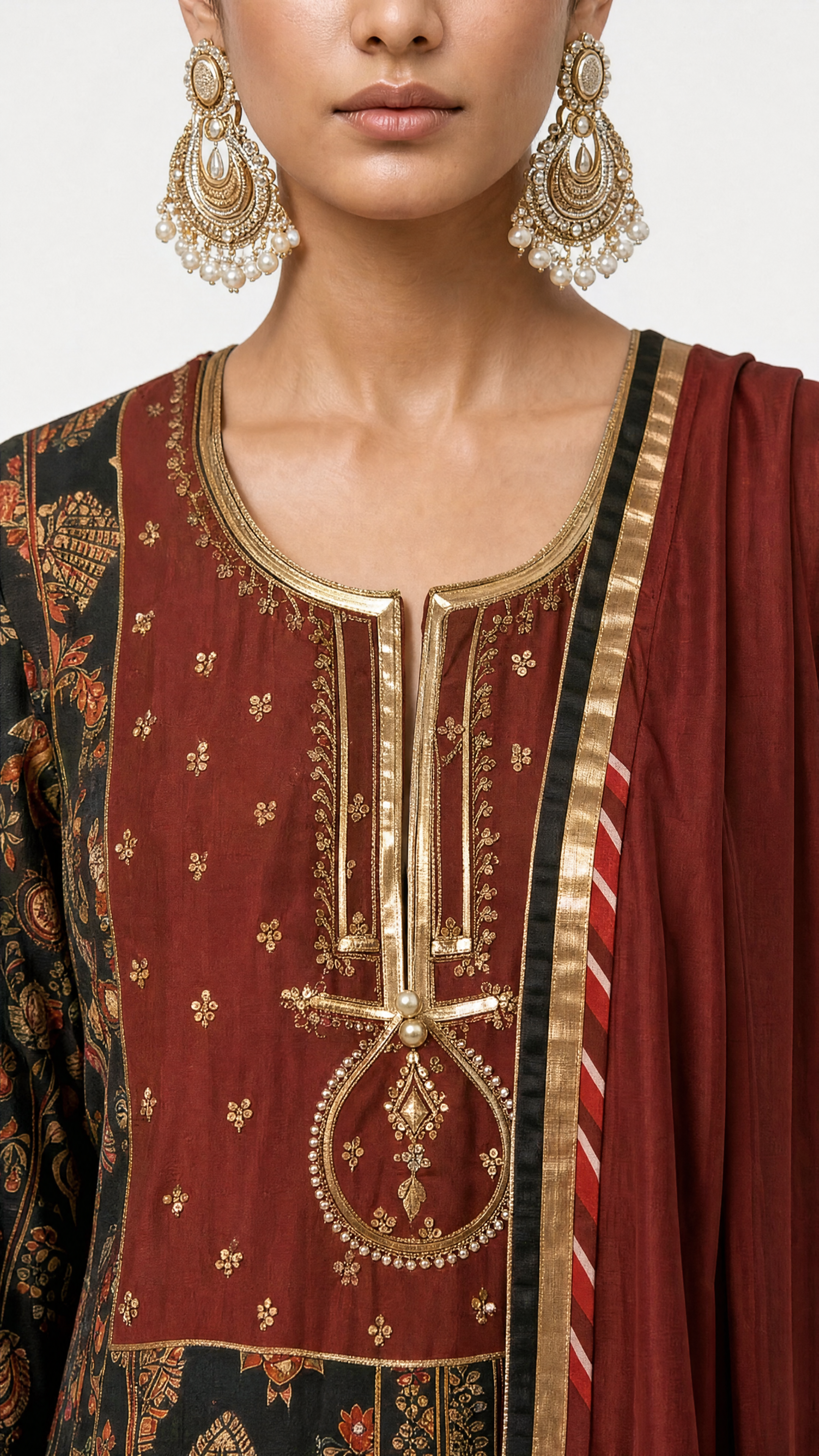 Noir Print Sharara Set